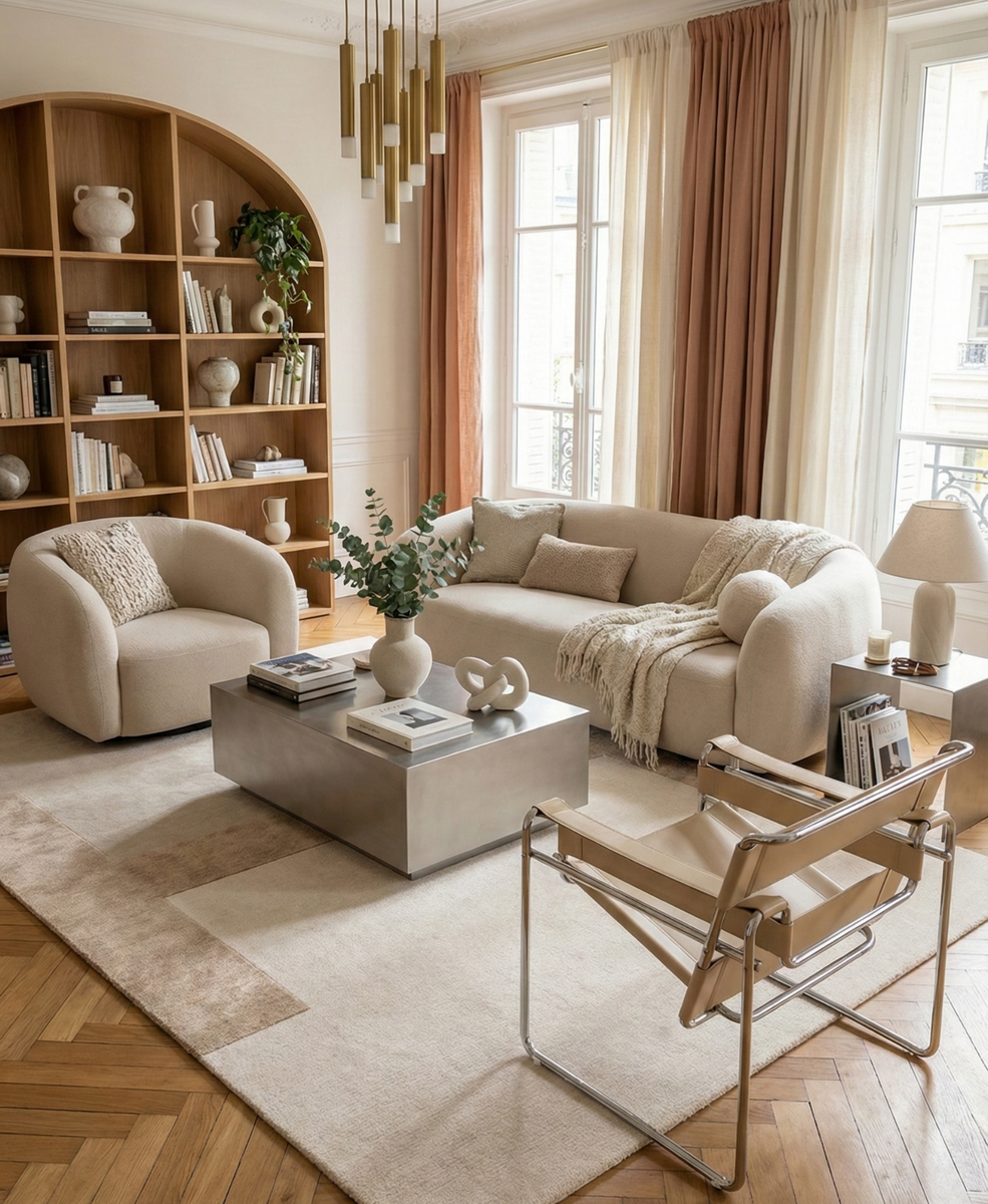 Tapis Salon Beige Taupe