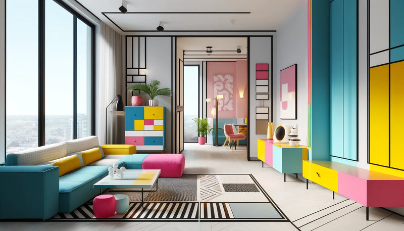 Le Style Memphis : Une explosion de couleurs et de formes pour réinventer votre décoration d'intérieure