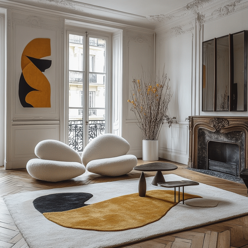 Rayonnez de chaleur et de style avec un tapis couleur jaune moutarde