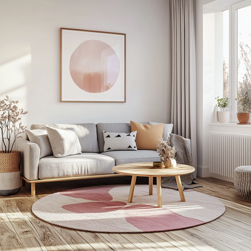 Tapis rose rond : l'élément clé pour une déco douce et tendance