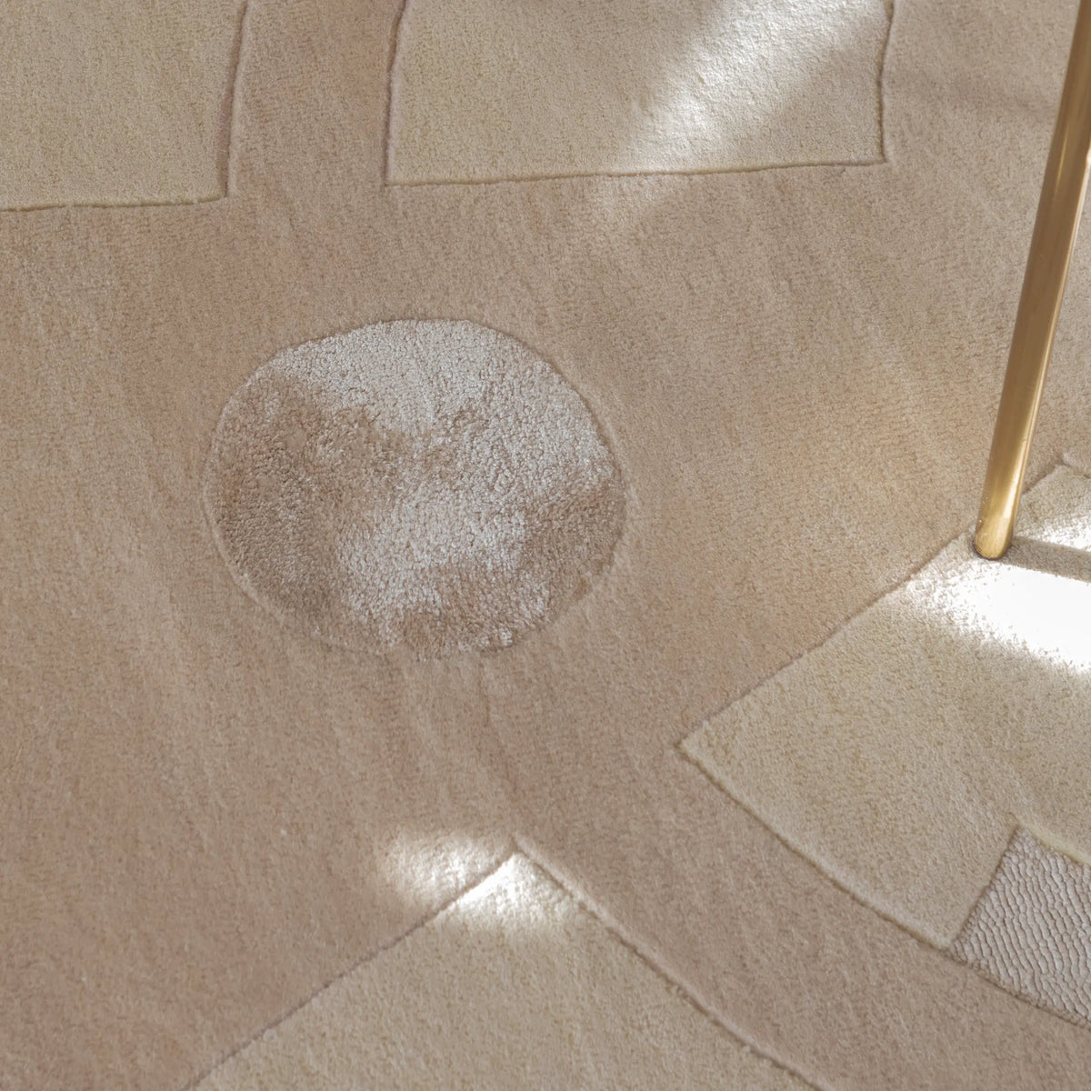 Andréa - Tapis salon rond beige par SON-TAPIS