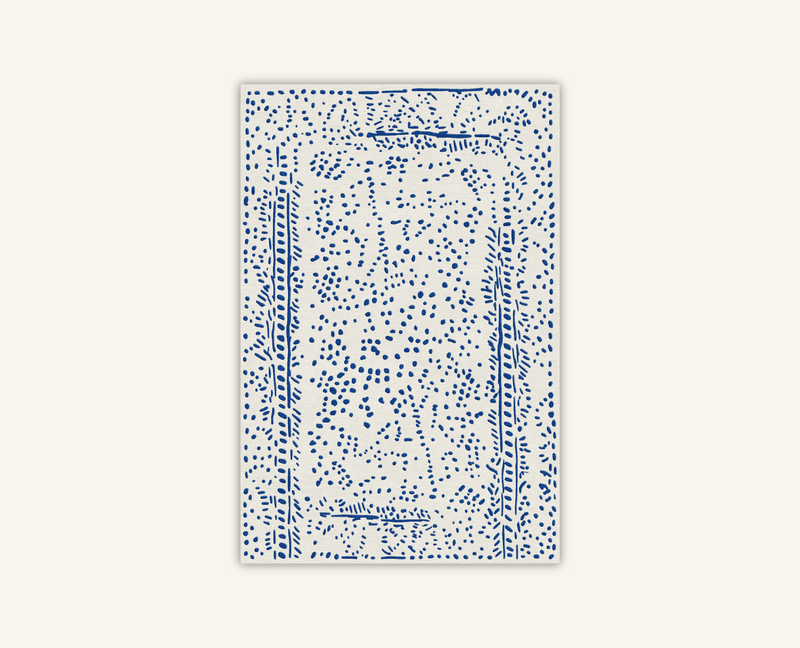 Écru/Bleu roi